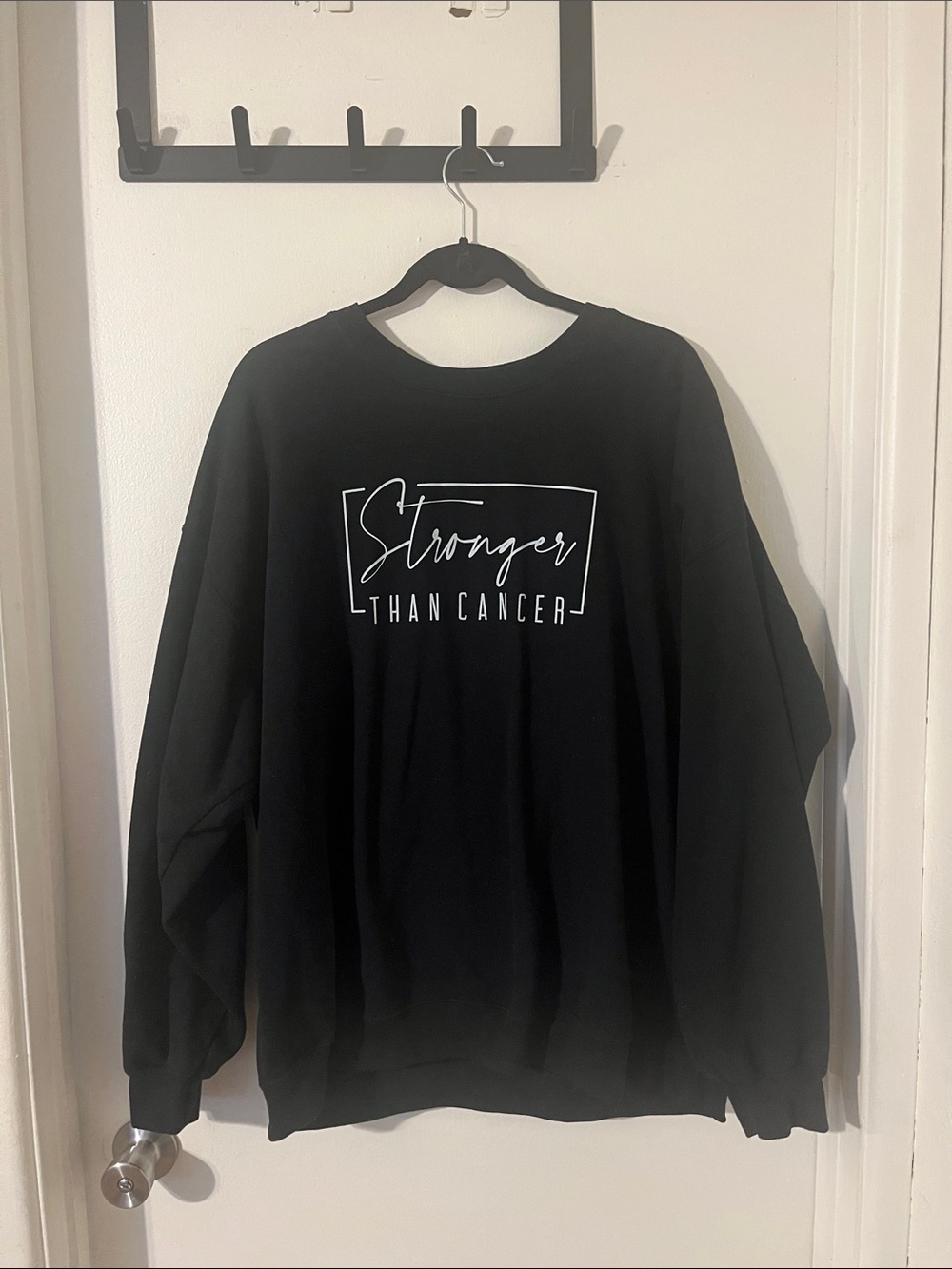 Crewneck Sweatshirt - "Stronger Than Cancer" Graphic